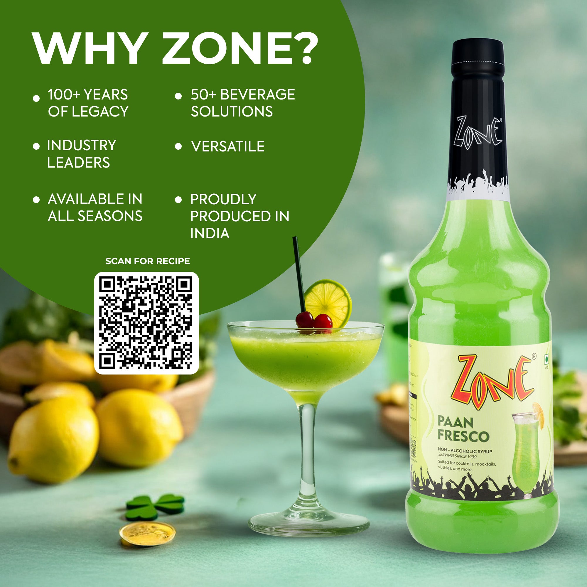 Zone Paan Fresco Flavoured Syrup 1000ml