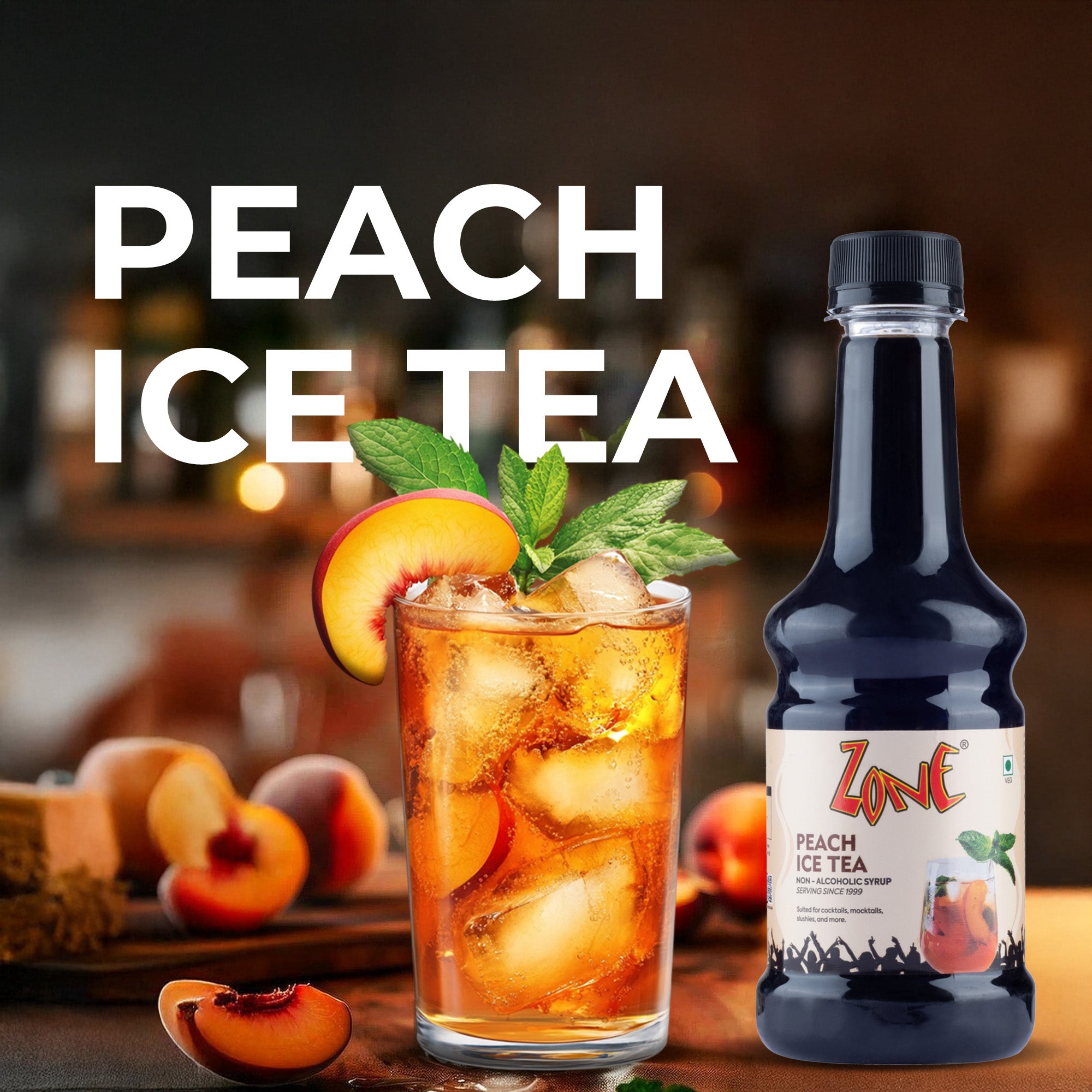 Zone Peach Ice Tea Flavoured Syrup 300ml