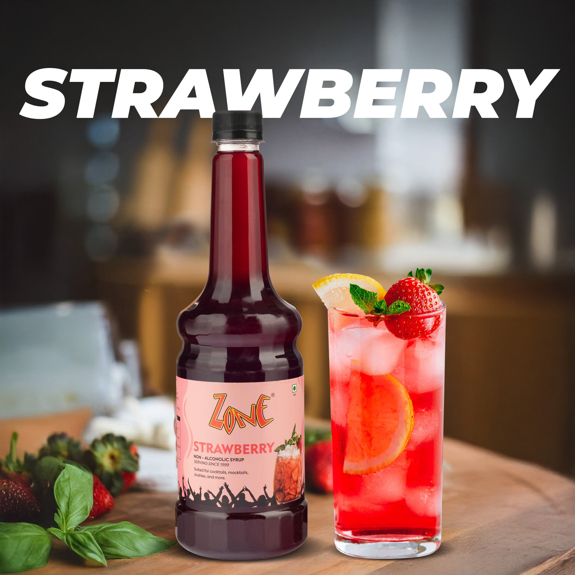 Zone Strawberry Flavoured Syrup 750ml