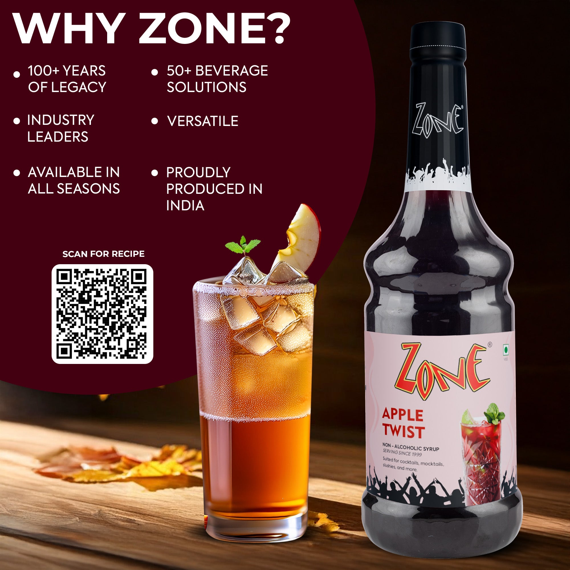 Zone Apple Twist Flavoured Syrup