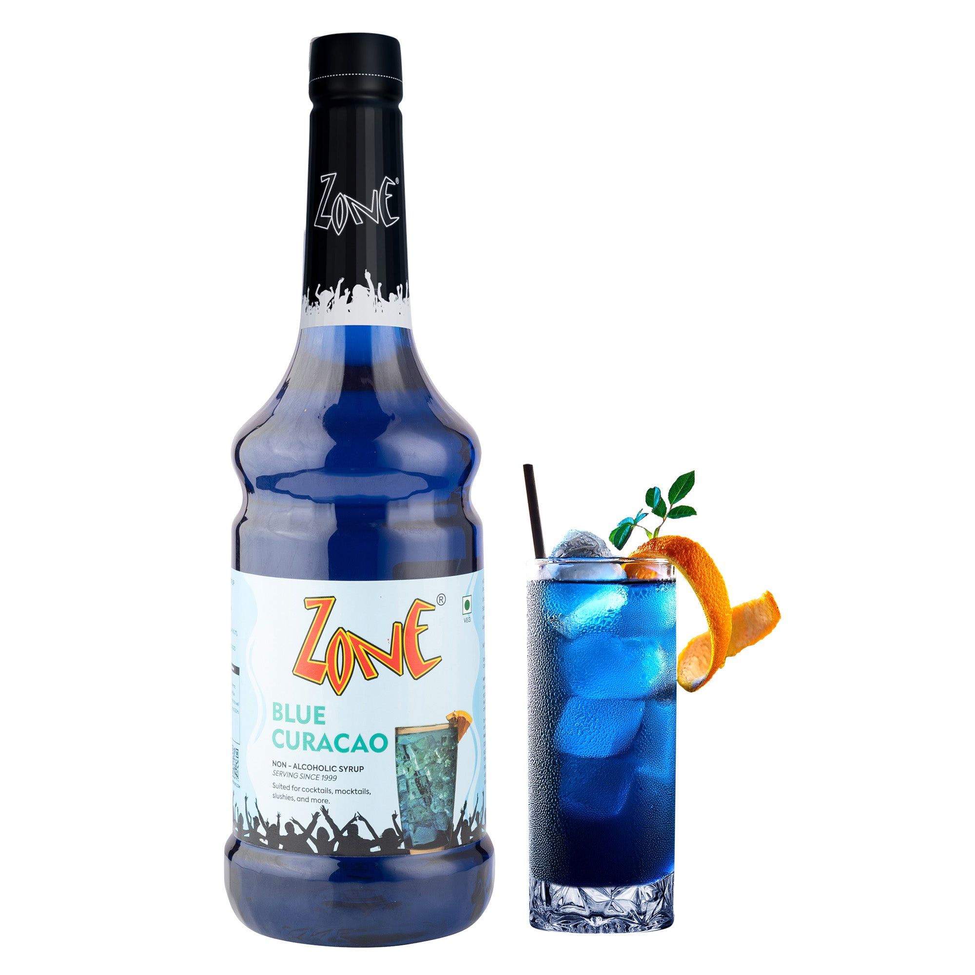 Zone Blue Curacao Flavoured Syrup 1000ml