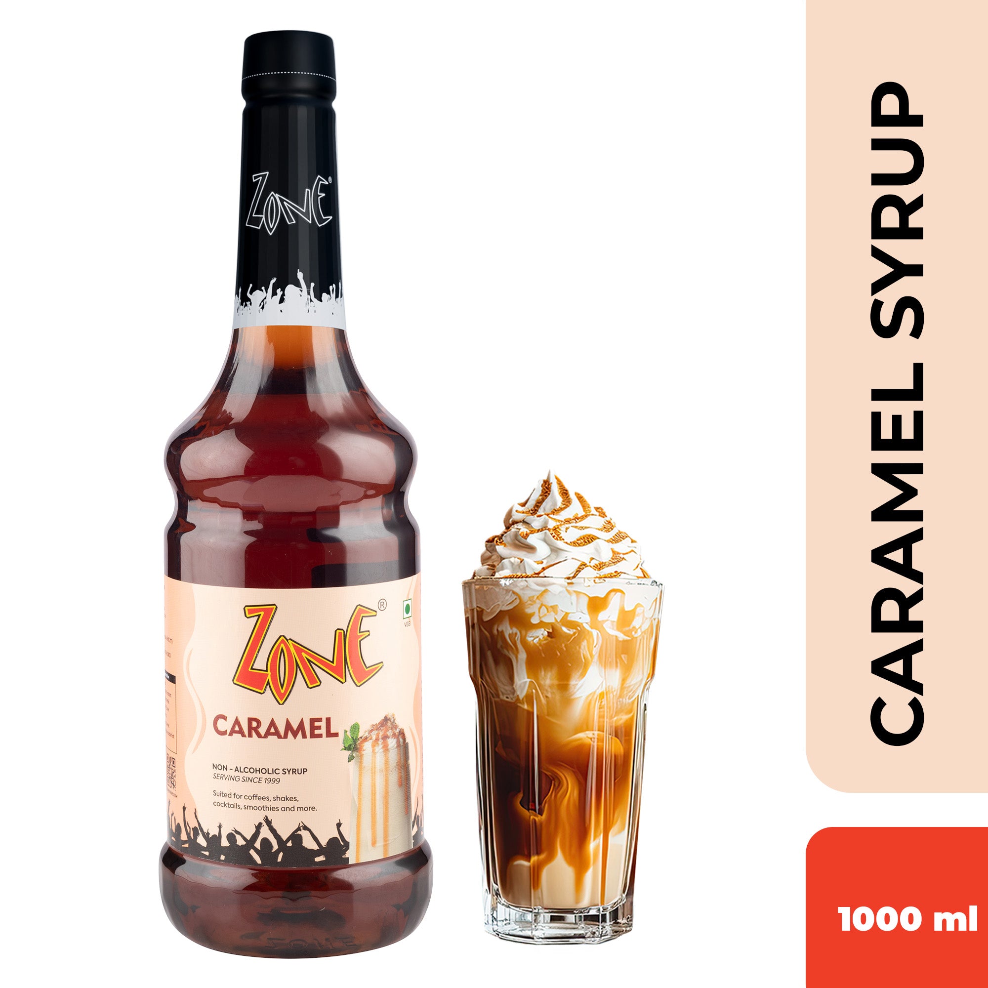 Zone Caramel Flavoured Syrup 1000ml