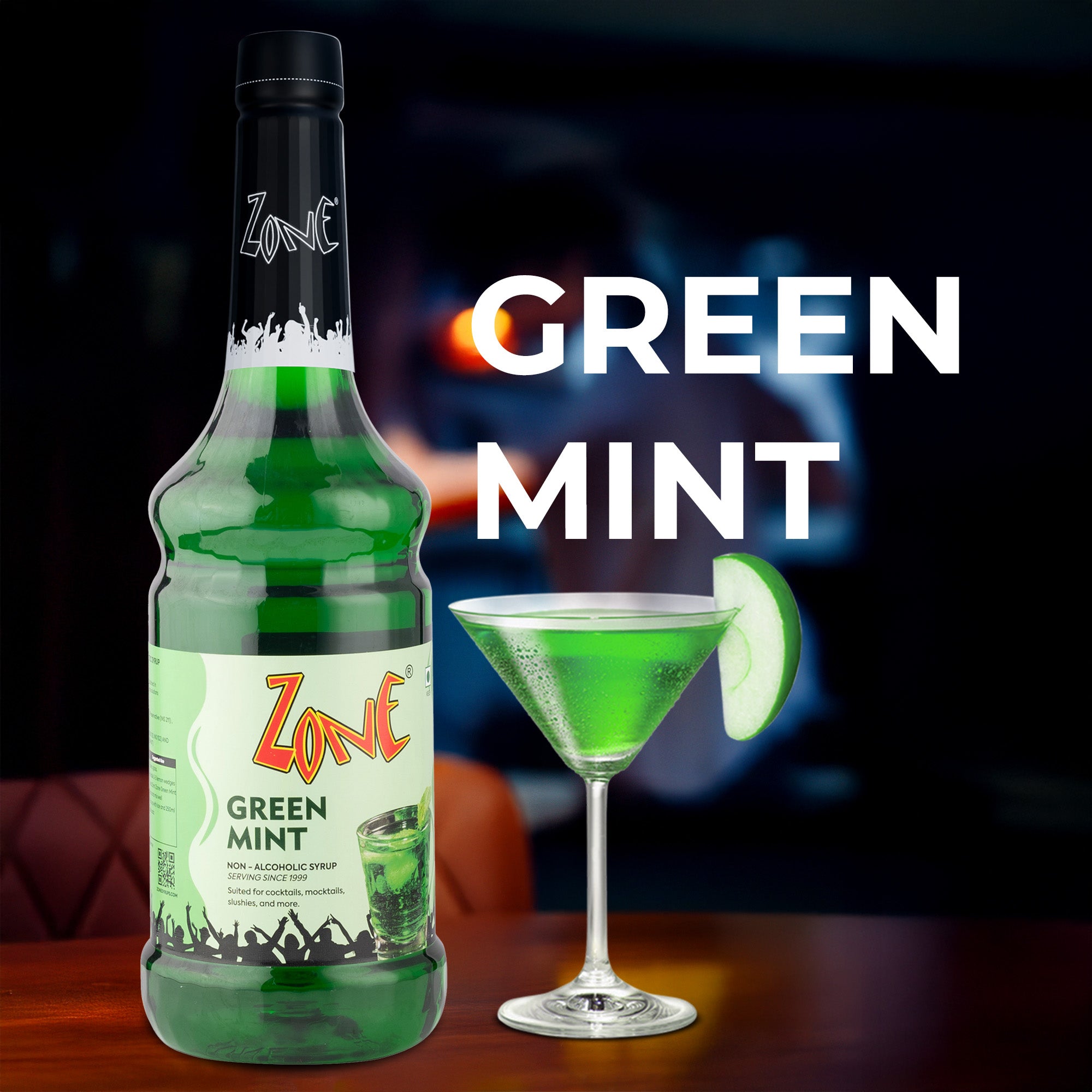Zone Green Mint Flavoured Syrup 1000ml