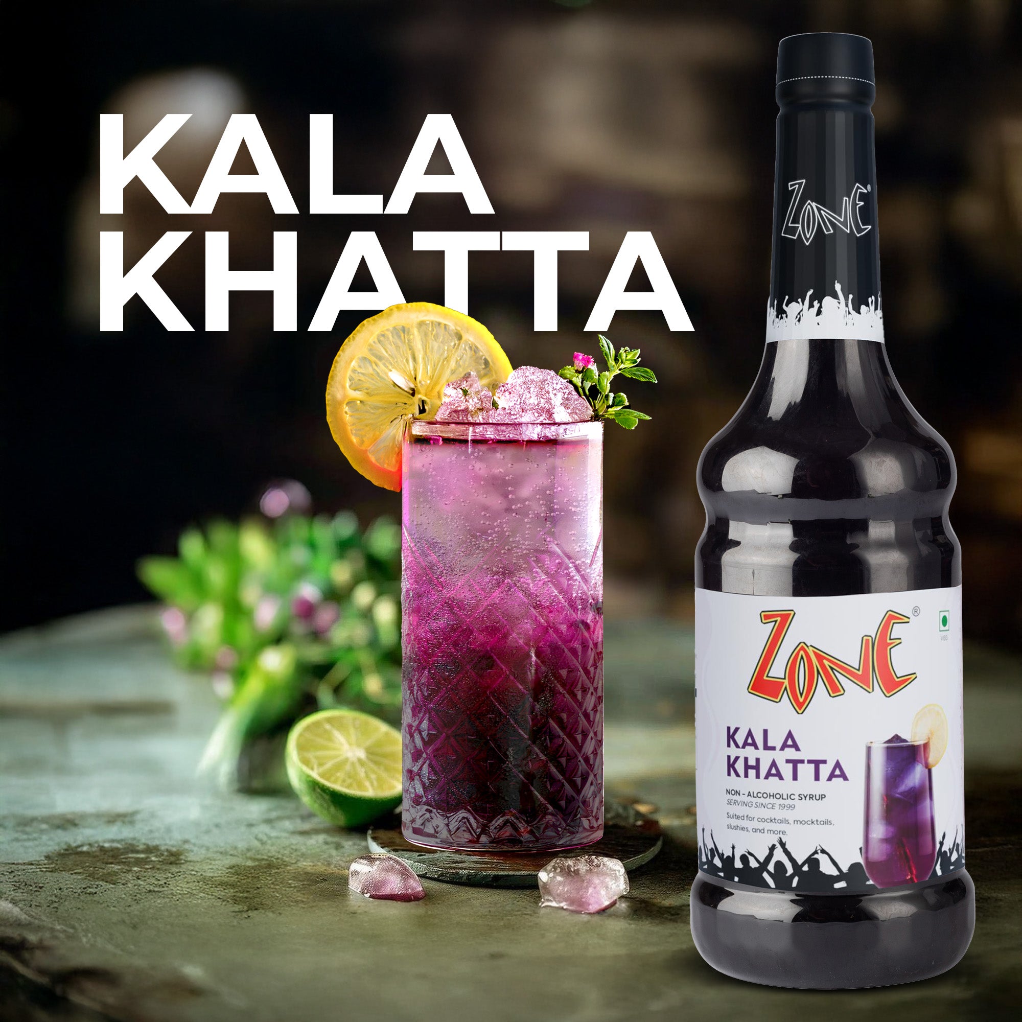Zone Kala Khatta Flavoured Syrup 1000ml