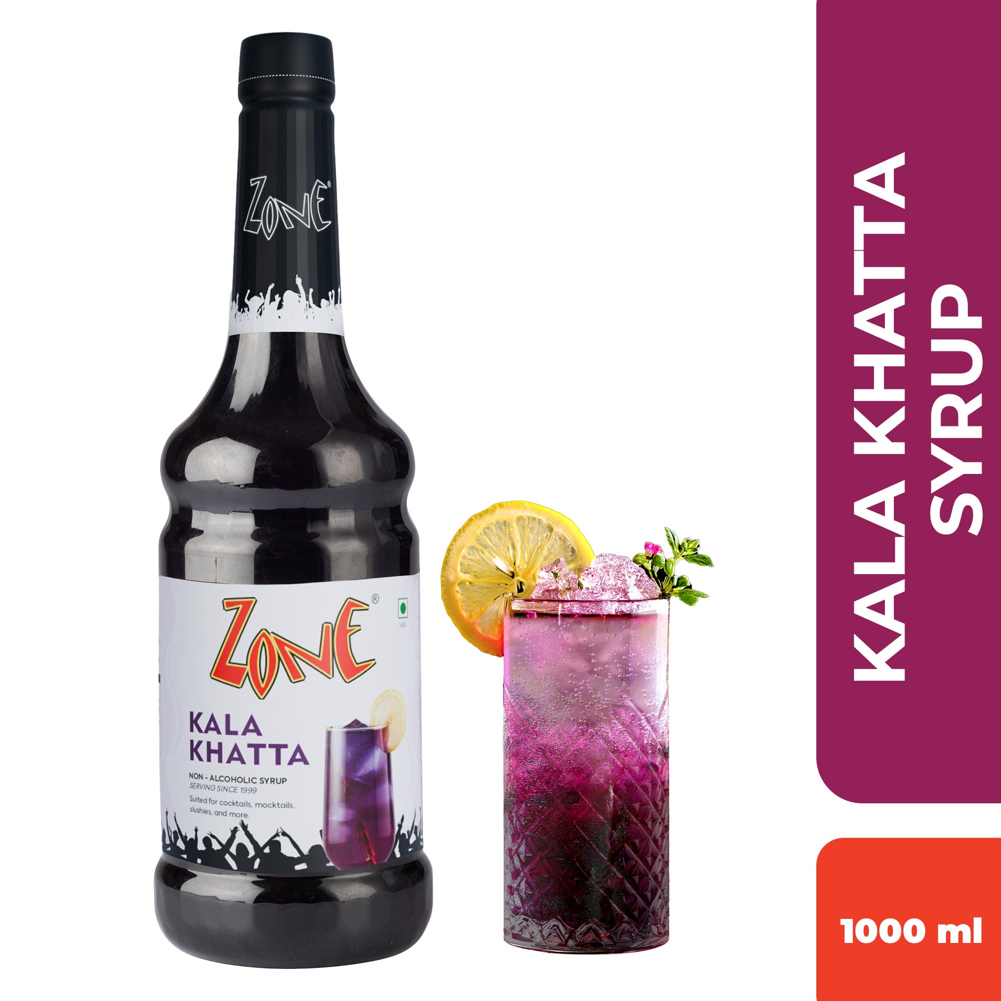 Zone Kala Khatta Flavoured Syrup 1000ml