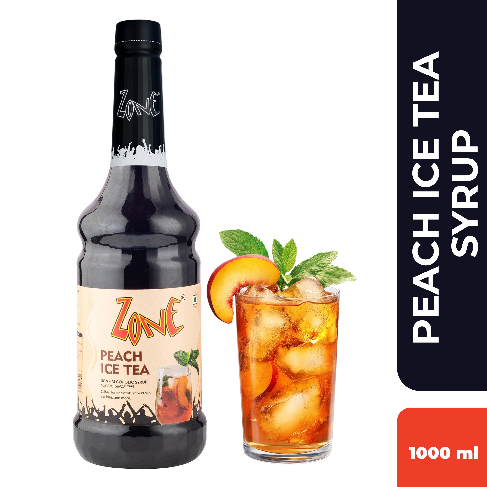 Zone Peach Ice Tea Flavoured Syrup 1000ml