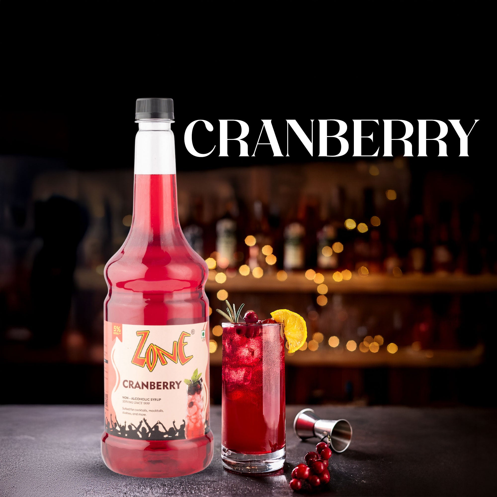 Zone Cranberry Flavoured Syrup 1000ml